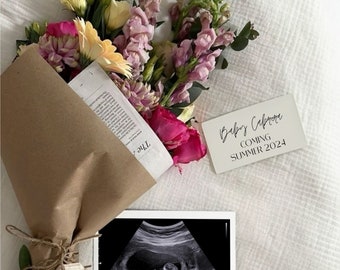 EDITABLE Vintage Pregnancy Announcement | Pregnancy Announcement | Digital Baby Announcement | Floral Pregnancy Announcement