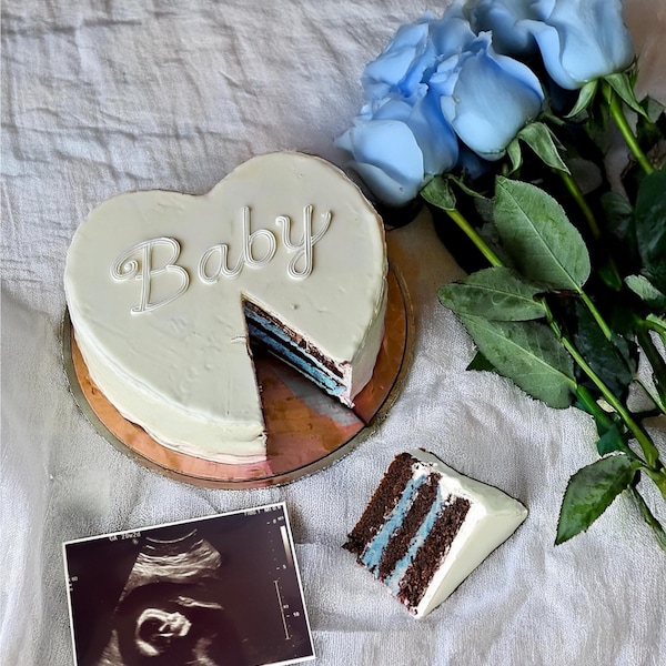 EDITABLE Its a Boy | Vintage Heart Cake Pregnancy Announcement | Vintage Pregnancy Announcement | Digital Baby Announcement | Gender Reveal