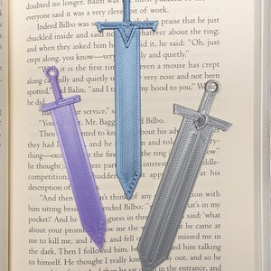Bookmark Swords - 3D print stl pack bundle lot - set of 3 - instant digital download files - toy kids adult birthday book mark unique gift