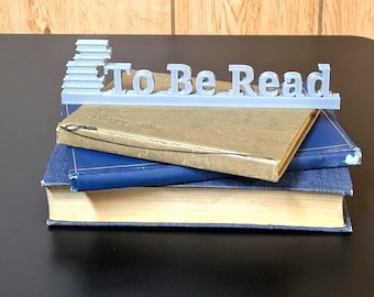 TBR Book Stack Sign | 3D Printable Bookshelf Decor (Digital Download)