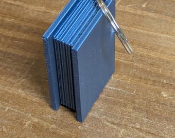 3D Printable Book Keychain STL File (Digital Download)