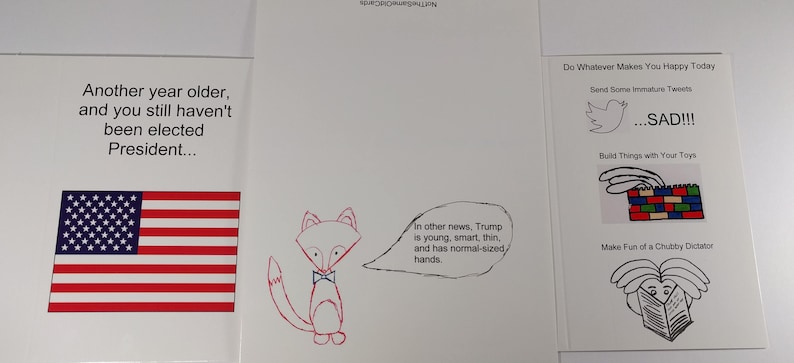 Anti Trump Birthday Cards Donald Trump Birthday Cards Funny Political Birthday 3 pack Funny Trump Cards