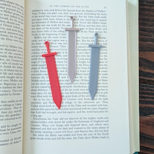 Bookmark Sword STL - 3D printer l file - instant digital download print file - easy beginner no supports model - toy / gift