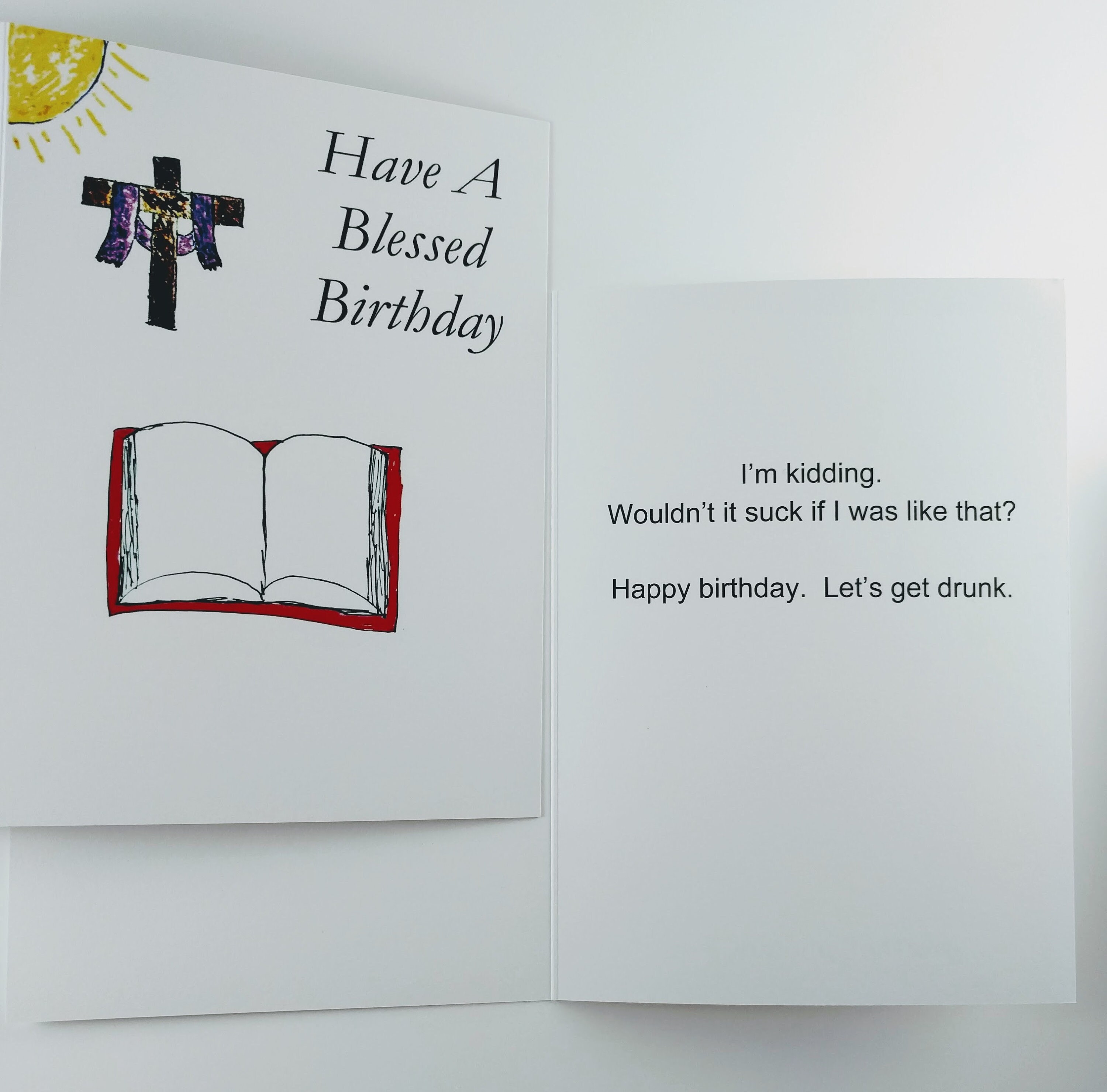 Funny Religious Birthday Card Anti-religious Card Hand - Etsy Funny Religious Birthday Card Anti-religious Card Hand - Etsy