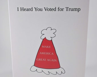 Funny Anti-Trump Birthday Card: MAGA Hat Political Humor