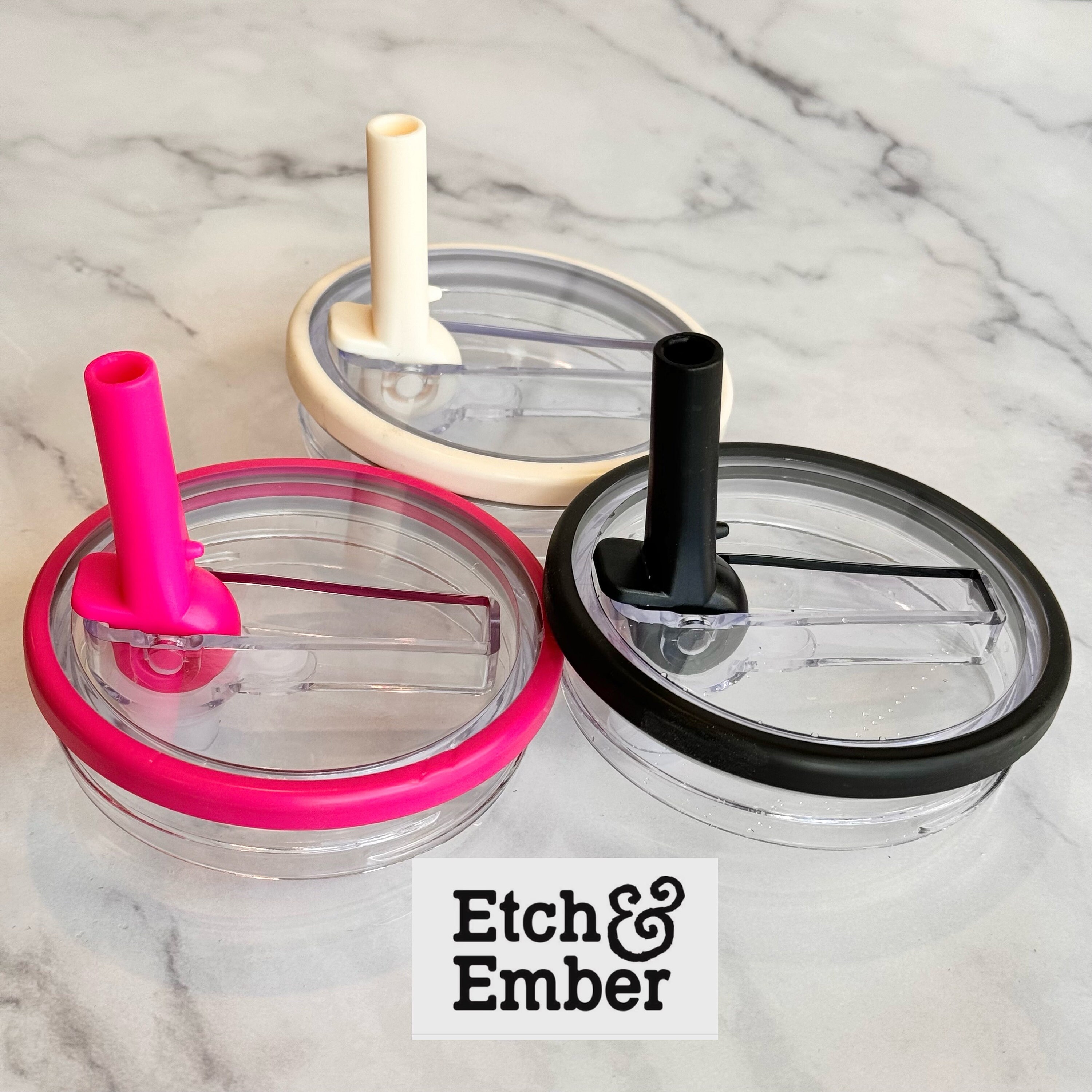 2x Trinkhalm-Deckel Für Stanley Quencher 1,2l – Auslaufsicher, Mit Klapp-Strohhalm, Rosa