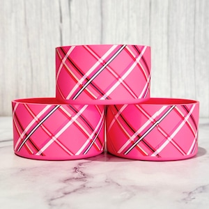 Pink PLAID Tumbler Boot -fits 20-40oz