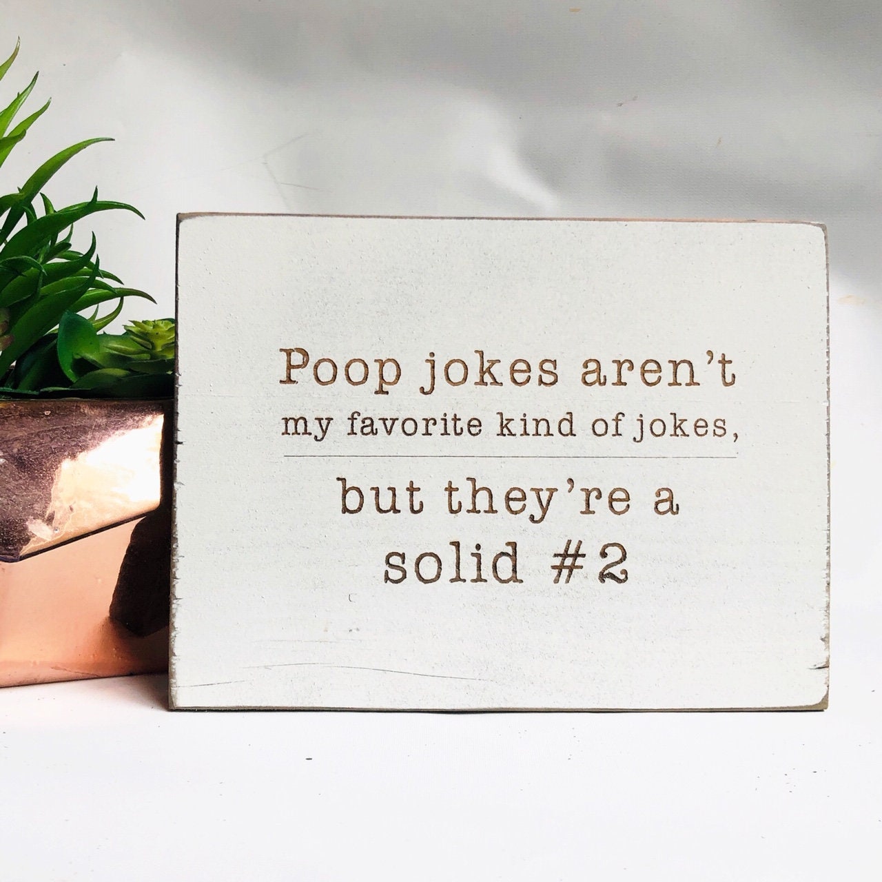 Poop jokes are a solid number 2 funny bathroom sign Etsy