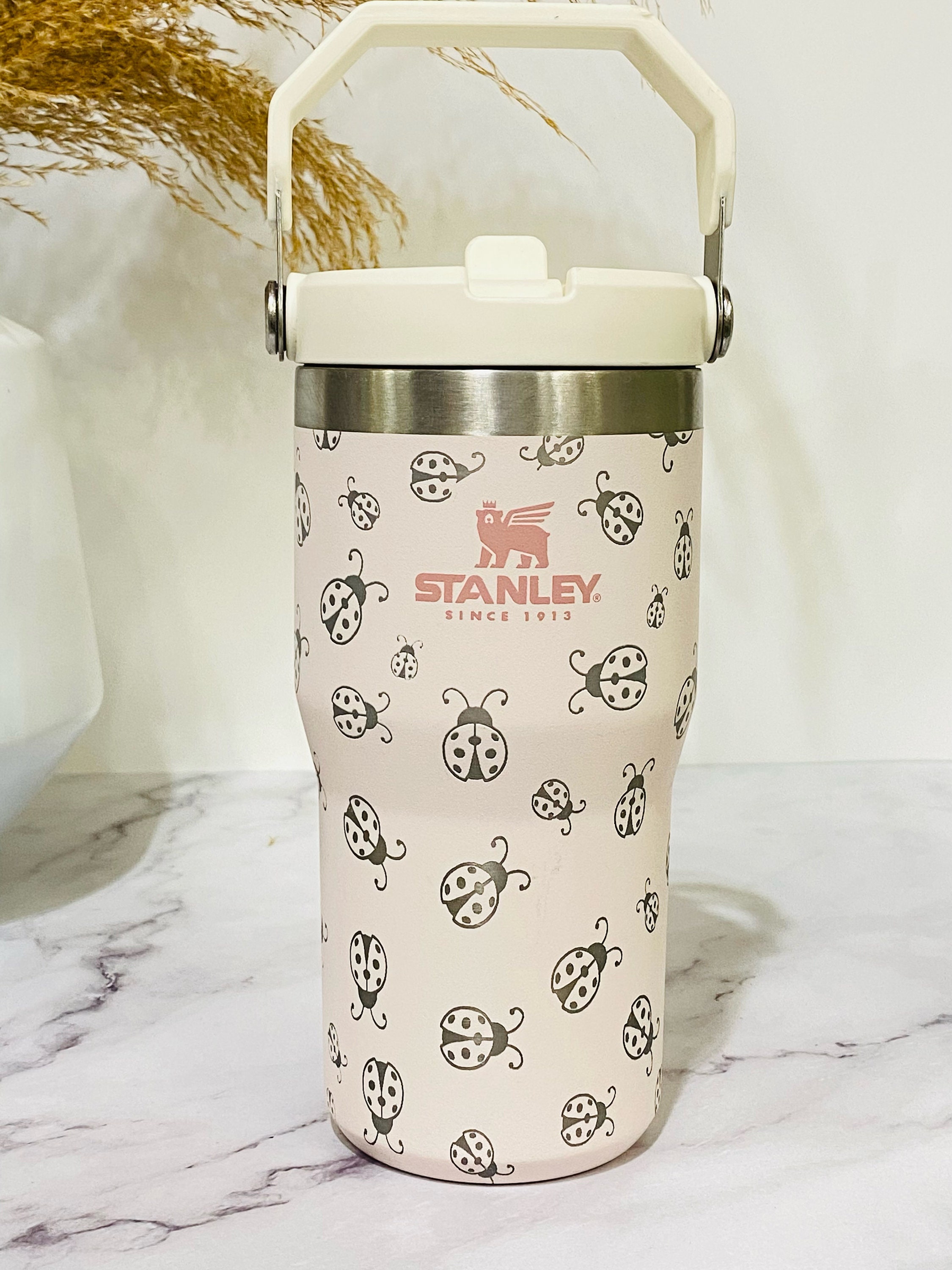 Butterflies Engraved Stanley 20 oz IceFlow Flip Straw Tumbler