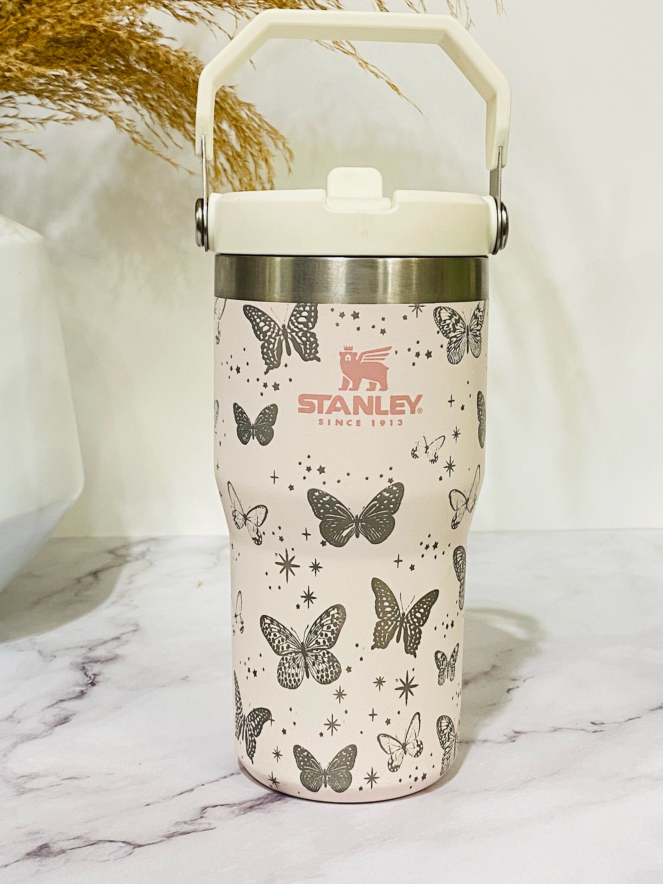 Paw Print Engraved Stanley 20 oz IceFlow Flip Straw Tumbler – Etch and Ember