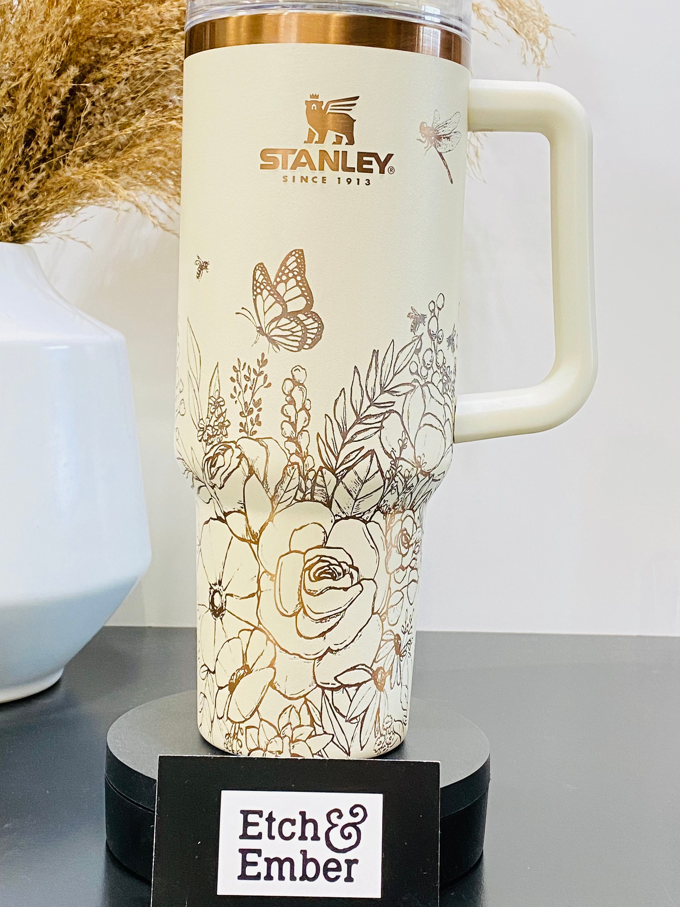 Engraved 40oz Stanley Cup Quencher Sunflower Tumbler Leaf Foliage Tumb –  The Home Haven Shop