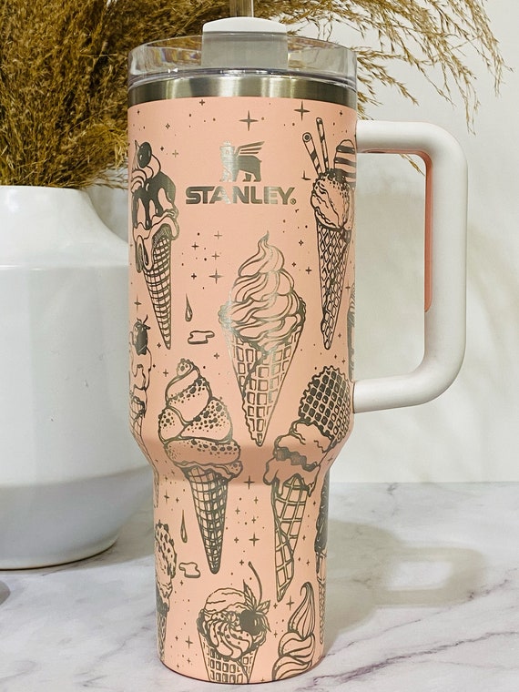 Ice Cream Engraved Stanley Adventure Quencher 40oz Tumbler 