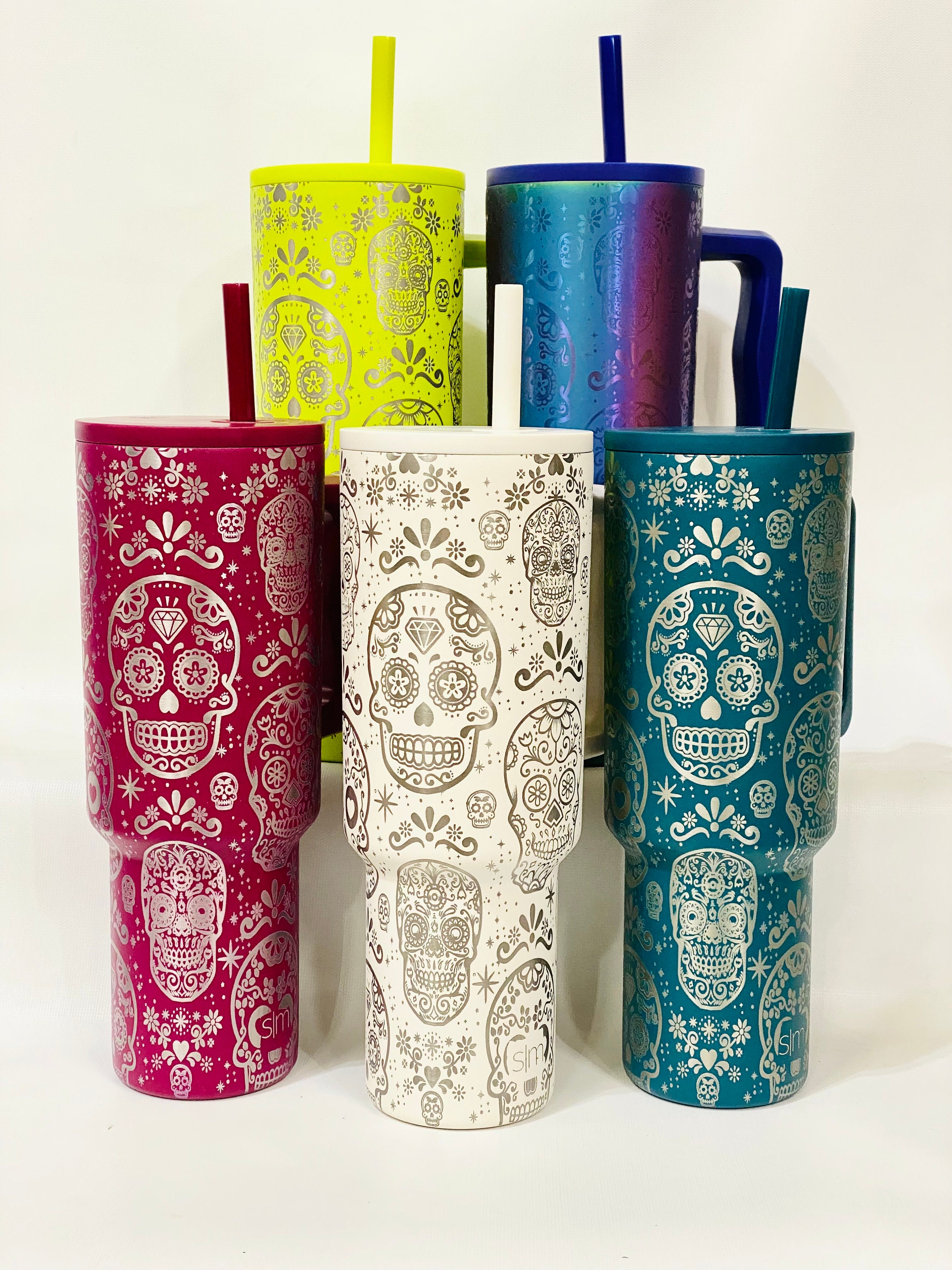 Magic 20oz Skull Tumbler with Lid and Straw