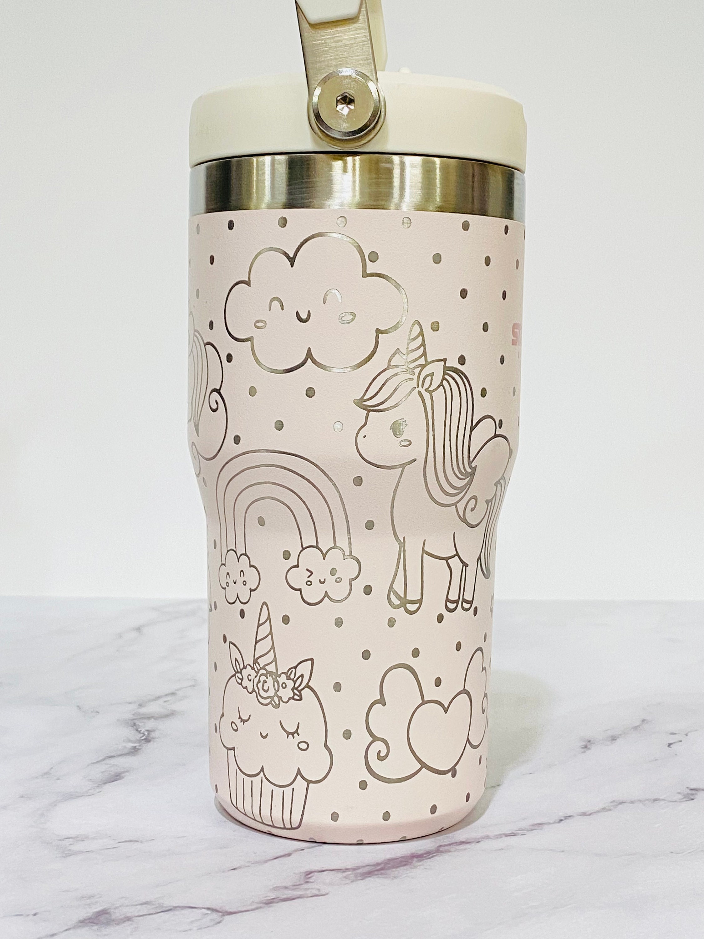 Unicorn Wonderland Engraved Stanley 20 oz IceFlow Flip Straw