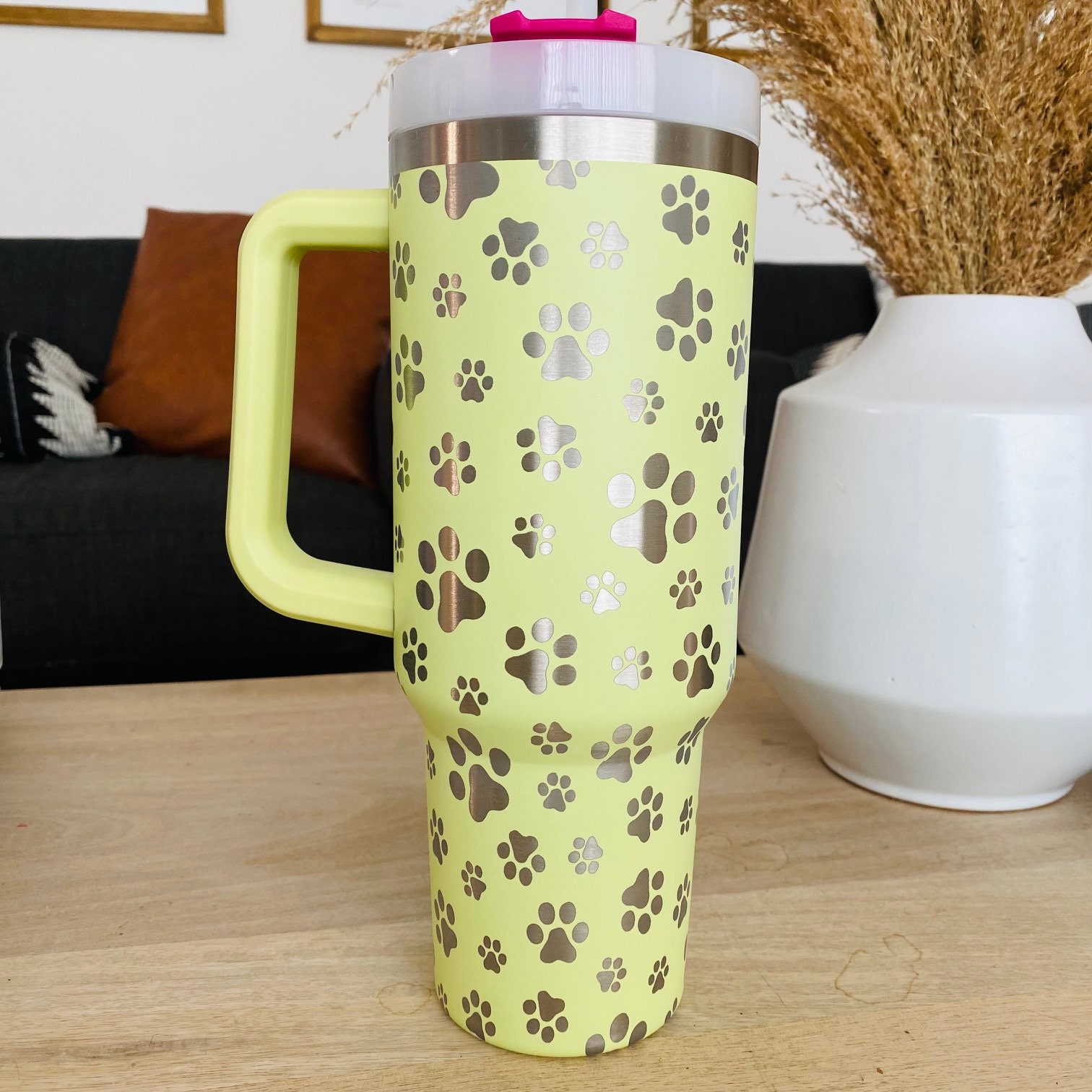 Paw Print Engraved Stanley Adventure Quencher 40oz Tumbler 