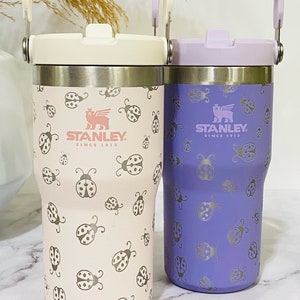 Ladybugs Engraved Stanley 20 oz IceFlow Flip Straw Tumbler