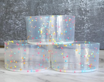 CLEAR CONFETTI Tumbler Boot -fits 20-40oz Patent Pending