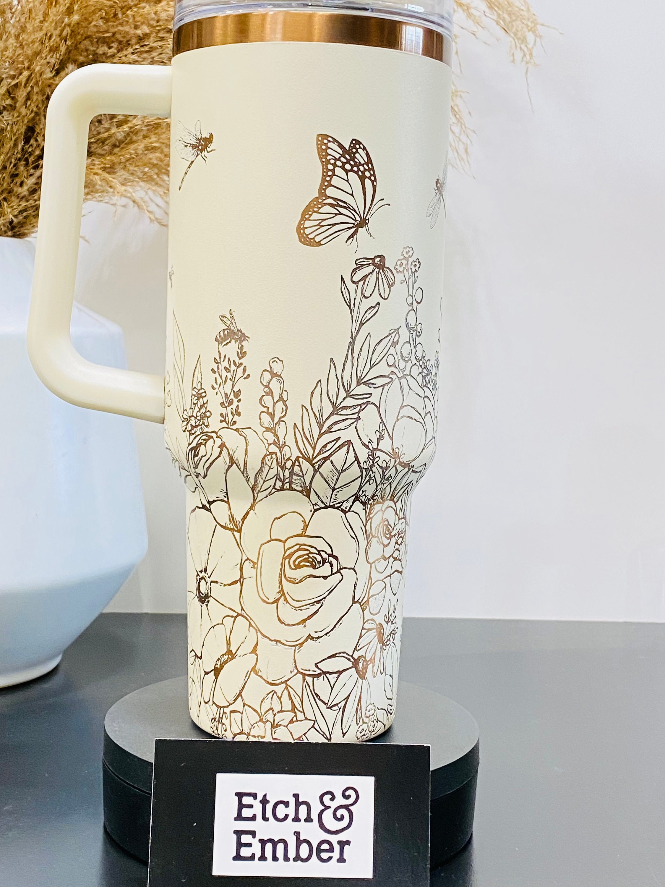 WATERCOLOR FLORAL Stanley Tumbler Boot -fits 20-40oz – Etch and Ember