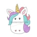 Printable Unicorn Cards, Blank Greeting Card, Kids Stationery - Etsy