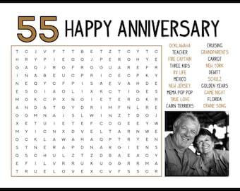 CUSTOM Word Search ~ All Occasions Birthday, Baby Shower, Bridal Shower, etc.