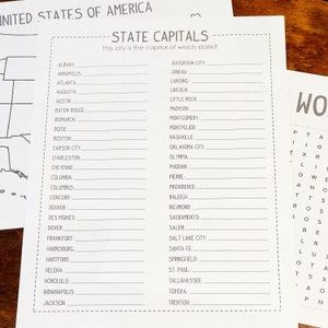 US Road Trip Activity Bundle | Car BINGO | Travel Games | Printables - Etsy