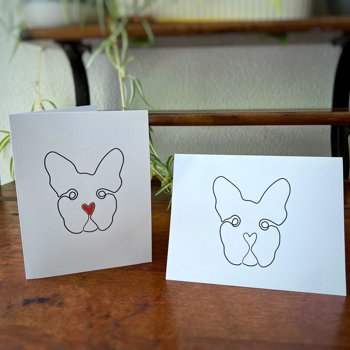 Printable French Bulldog Cards, Blank Greeting Card, Printable ...