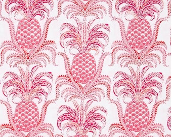 OOP By the Yard Michael Miller Pineapple Pink Tradewinds landscape