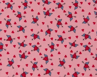 By the half Yard Judie Rothermel 1930s Hearts Fabric Marcus Brothers Aunt Grace Through The Year February 157-126T Valentines Retro Pinup