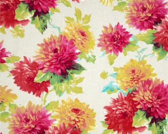 By the Yard Michael Miller Spring Fling Darling Mums Sunshine pretty Mums Chrysanthemums Designed for Michael Miller Fabrics