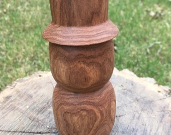 Mesquite Wood Snowman Figurine