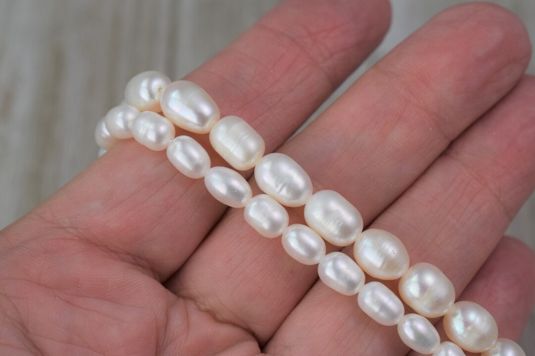 White Freshwater Pearls - Rice / Baroque Pearls - Choice of Size - Etsy