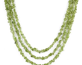 Peridot Chips / Beads - Natural Gemstone Chips - Long Strand