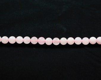 Natural Rose Quartz Beads - Smooth Round Semi-precious Stone Beads - 10 or 12 mm