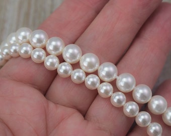 Natural 8/10/12mm South Sea Pink Shell Pearl Round Beads Necklace 18"-48"Long