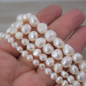 Freshwater Pearls -  Natural White Nugget Pearls Choice of Size