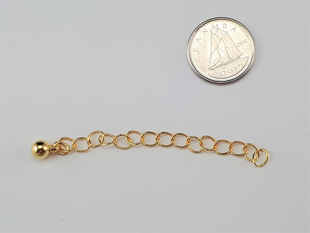 Gold Plated Extender Chain Hypoallergenic Brass Chain 3 Etsy