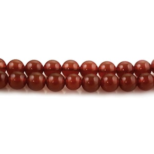 Carneoolkralen - Gladde ronde halfedelsteenkralen - 8 mm / 5/16 inch