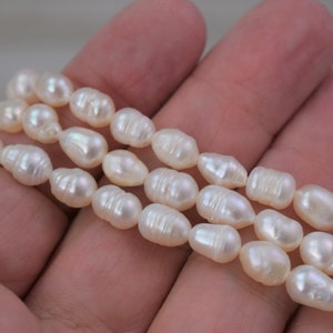 Natural White Freshwater Pearls - Rice Pearls - Choice of Size