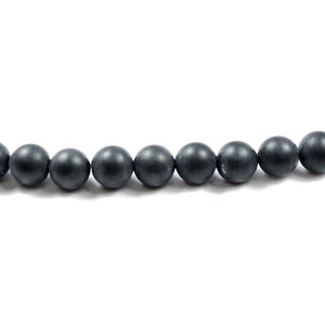 Frosted Black Onyx Beads - Smooth Round Beads - Gemstone / Semi Precious Stone Beads - Choice of Size - 4-12 mm