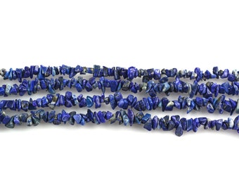 Lapis Lazuli Chips / Beads - Royal Blue Lapis - Natural Gemstone Chips - Long Strand