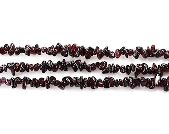 Garnet Chips / Beads - Natural Gemstone Chips - Long Strand