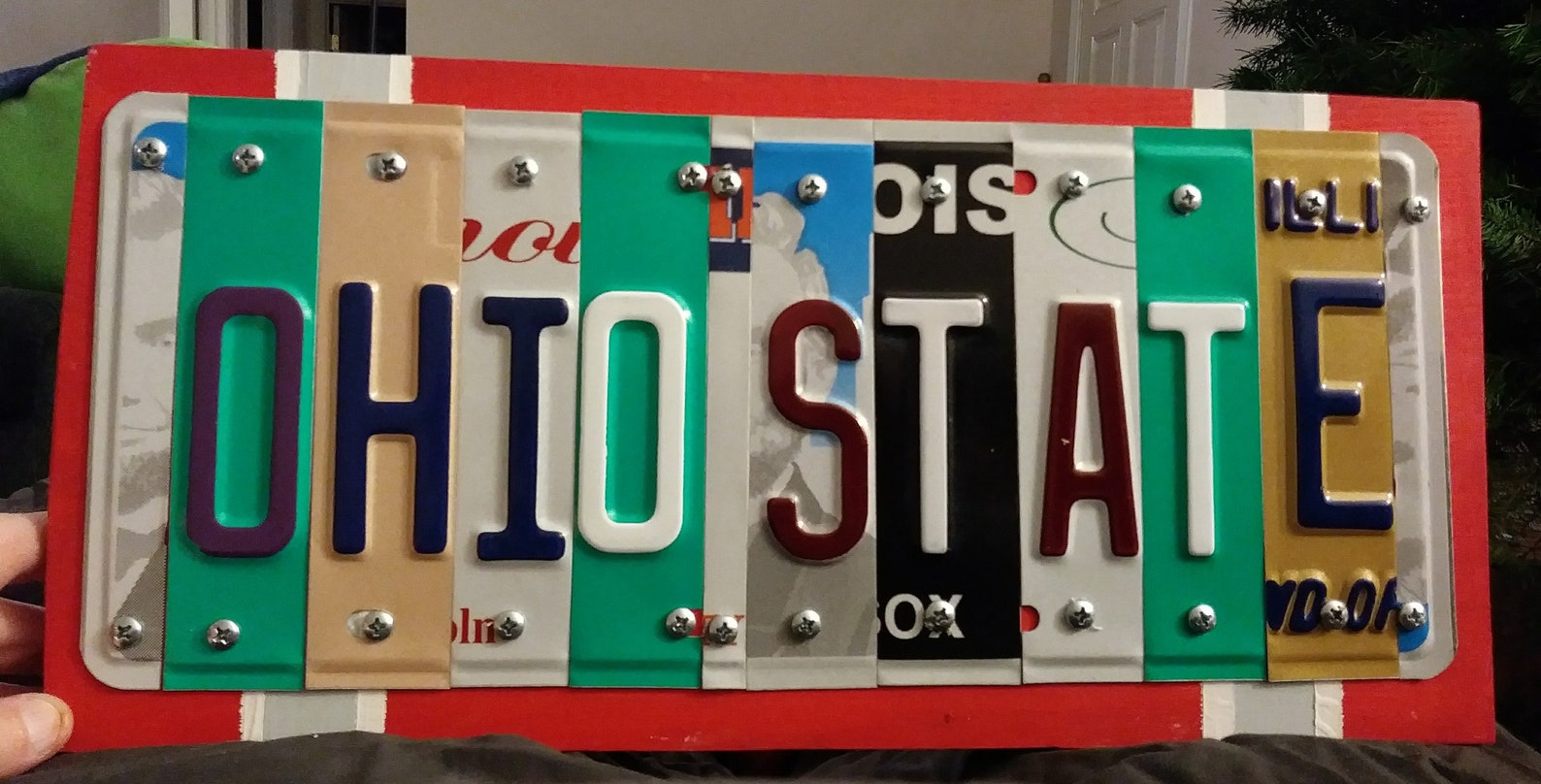 Ohio State License Plate Sign Etsy