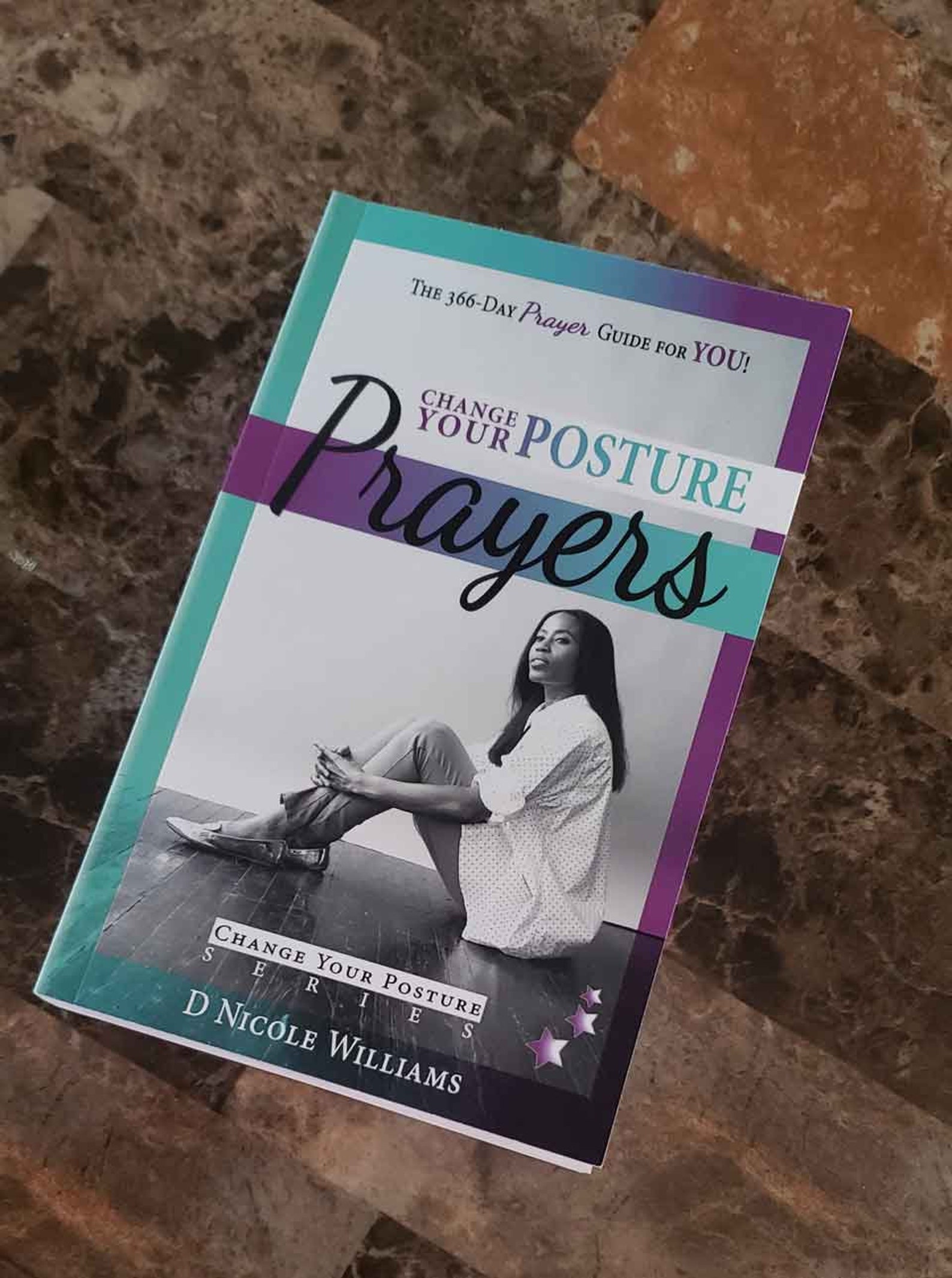 Book Cover Mockup Faux Marble Table Background Realistic