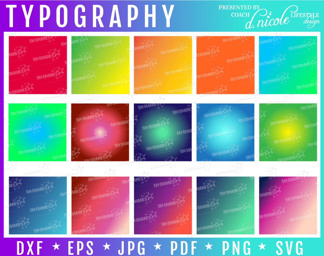 28 Backgrounds Color Gradients for Instagram Quotes on Social Media and ...