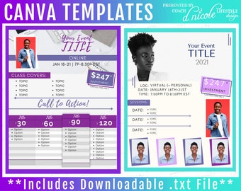 Plantilla de Canva Flyer para profesionales de negocios en Instagram, Facebook, Eventos EventBrite