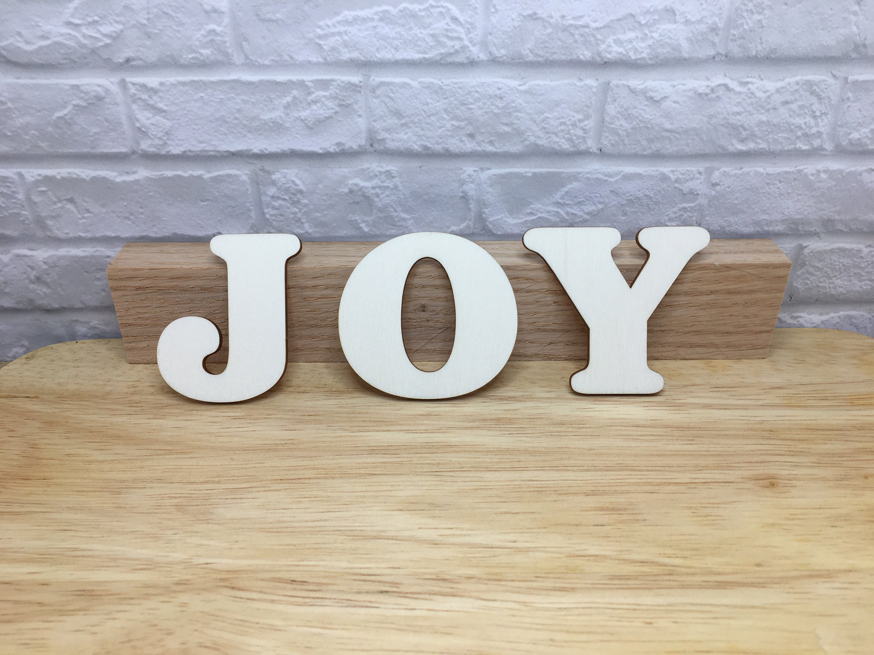 Decorative Letters for Shelf Decor, Initial Freestanding Wood