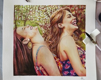 Custom painting/custom portrait/commission painting from photo