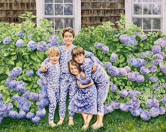 Custom painting of children