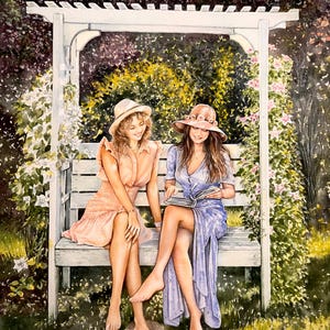 Custom Watercolor Portrait of Two People | Personalized Couple, Parent & Child, or Pet Owner Gift | Handpainted Art from Photo image 1