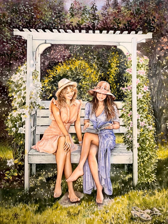 Custom Watercolor Portrait of Two People | Personalized Couple, Parent & Child, or Pet Owner Gift | Handpainted Art from Photo